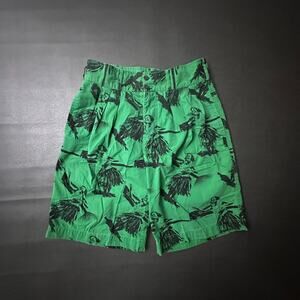 Vintage Gap Shorts Mens 31 Green Kelly Aloha High Rise 1990s Loose Punk Skater